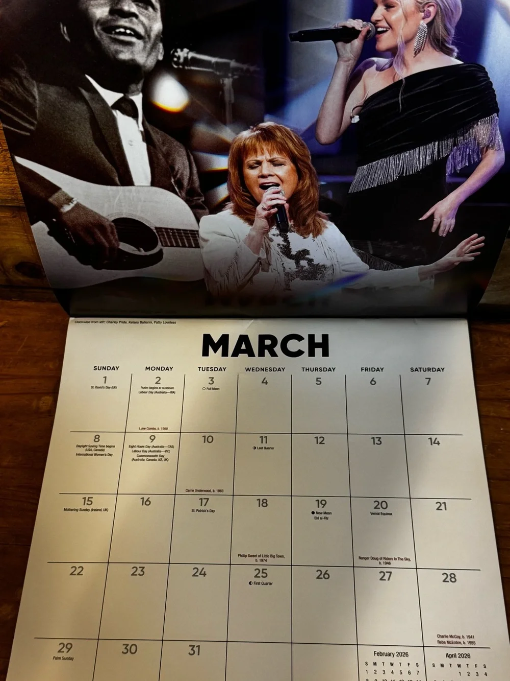 Grand Ole Opry 100th Anniversary 2026 Calendar -  12x12 (Dolly Parton, Lainey…)